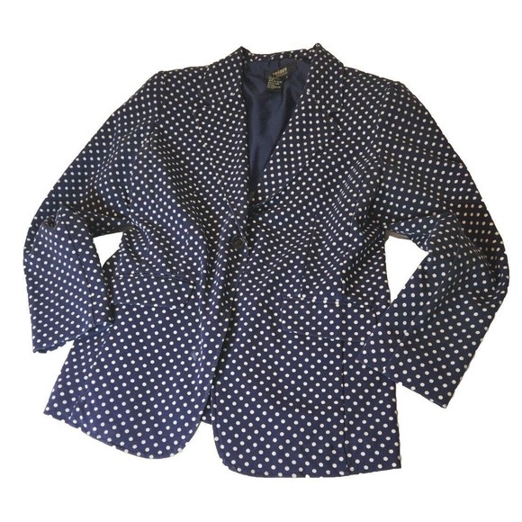 VINTAGE TWIGGY OF LONDON 60's Style‎ Polka Dot Blazer Jacket Womens Size Small - Picture 1 of 6
